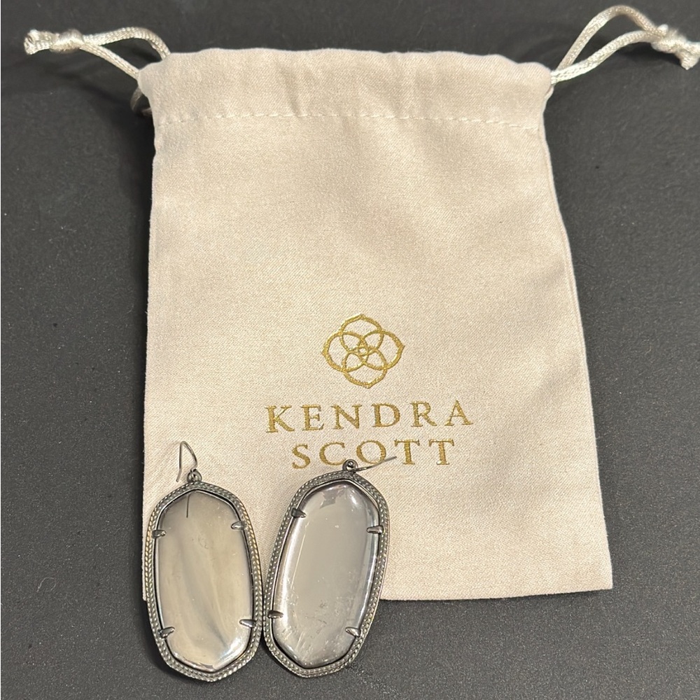 Kendra Scott Light Black Drop Earrings
